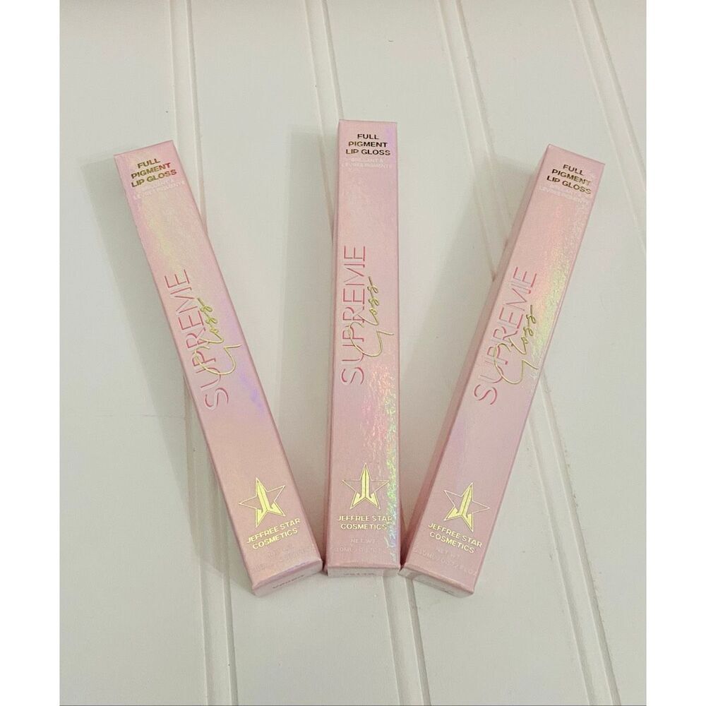 Jeffree Star Supreme Gloss Cosmetics Lot of 3 Blue Balls Tea Bag Naked in Dark